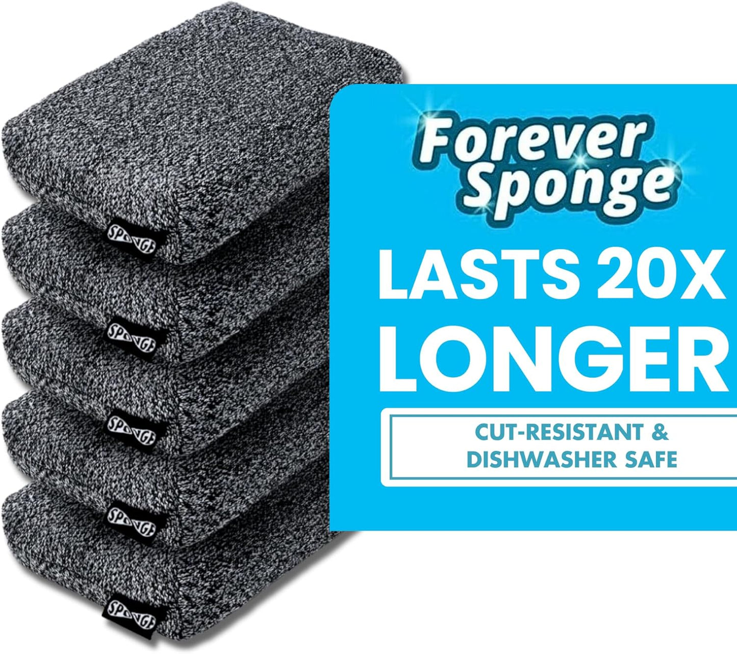 Grill Rescue Heavy Duty Kitchen Sponge for Scratch-Free Cleaning