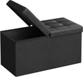 Storage Ottoman Bench 30 in with Folding Lid - Durable 660 lb Capacity