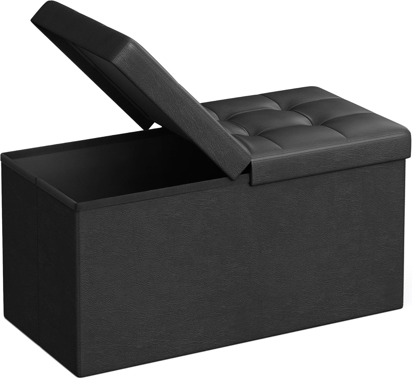 30 Inch Storage Ottoman Bench with Flipping Lid for Versatile Use