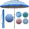 Blissun 7.2ft Beach Umbrella with Sand Anchor for Outdoor Fun