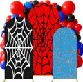 3 Pcs Spider Web Arch Backdrop Cover Set - Festive Photo Arch Covers