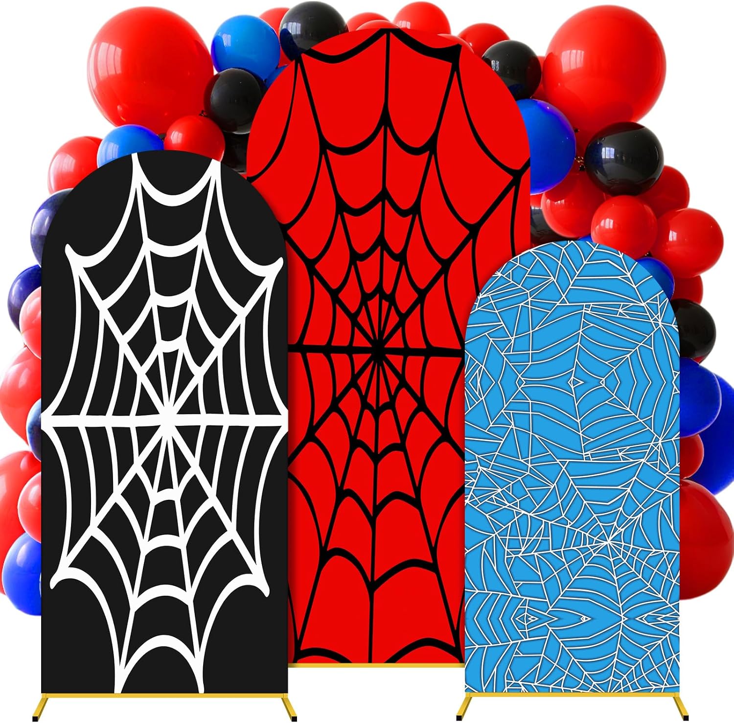 3 Pcs Spider Web Arch Backdrop Cover Set for Party Decor