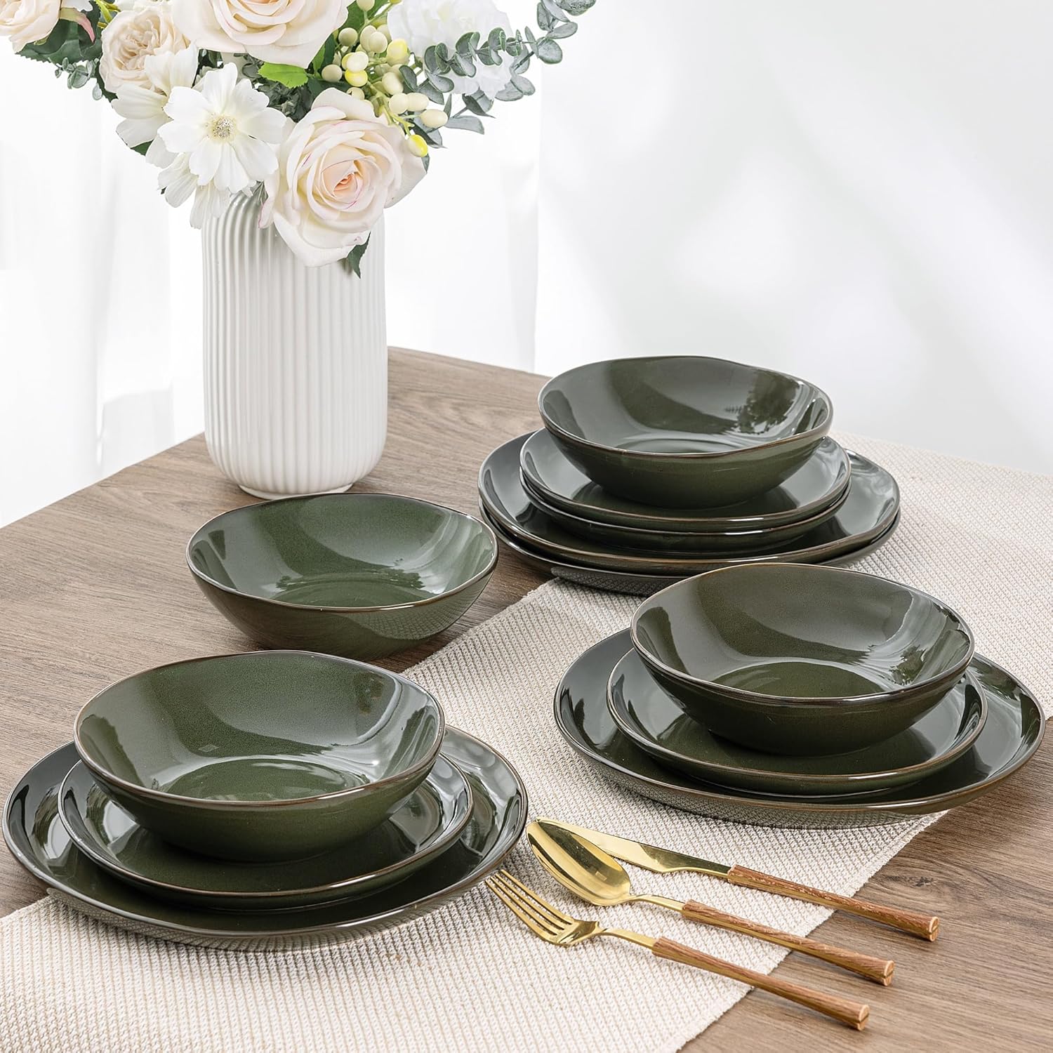 AmorArc Ceramic Dinnerware Sets for Unique Dining Experience