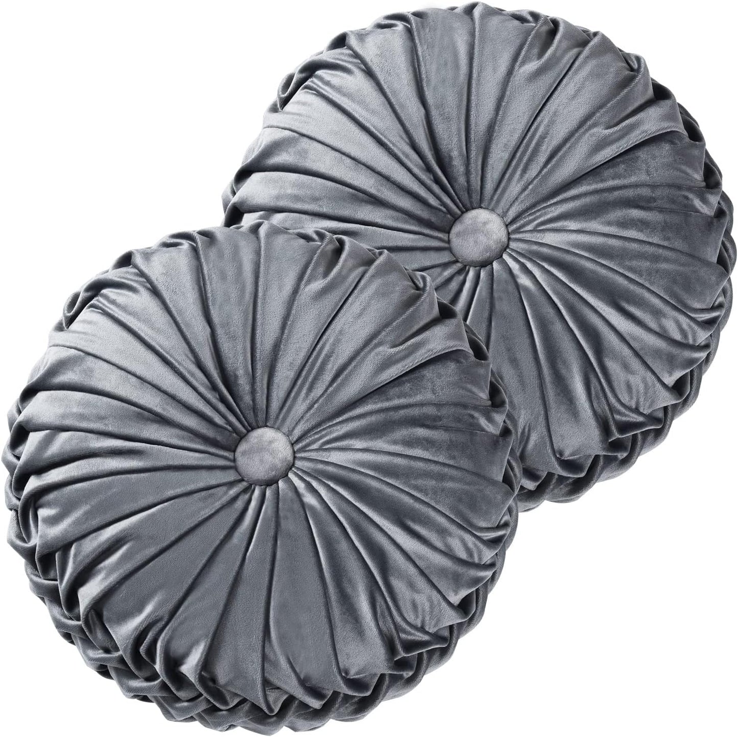 Decorative Round Pleated Throw Pillows for Stylish Home Decor