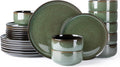 Ceramic Dinnerware Set for 8 - Reactive Glaze Stoneware