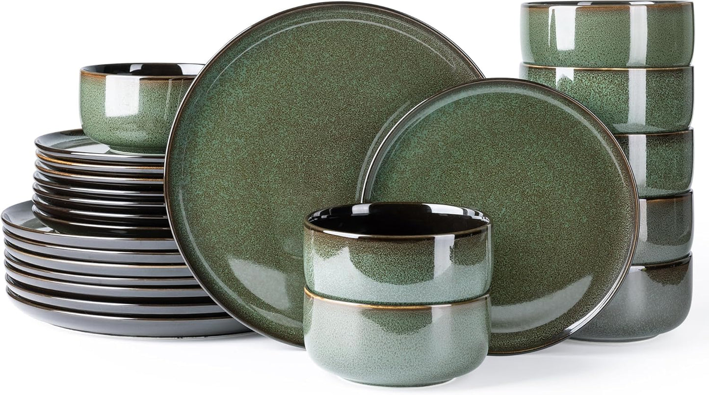 LERATIO Ceramic Dinnerware Set for 8 - Stylish and Durable