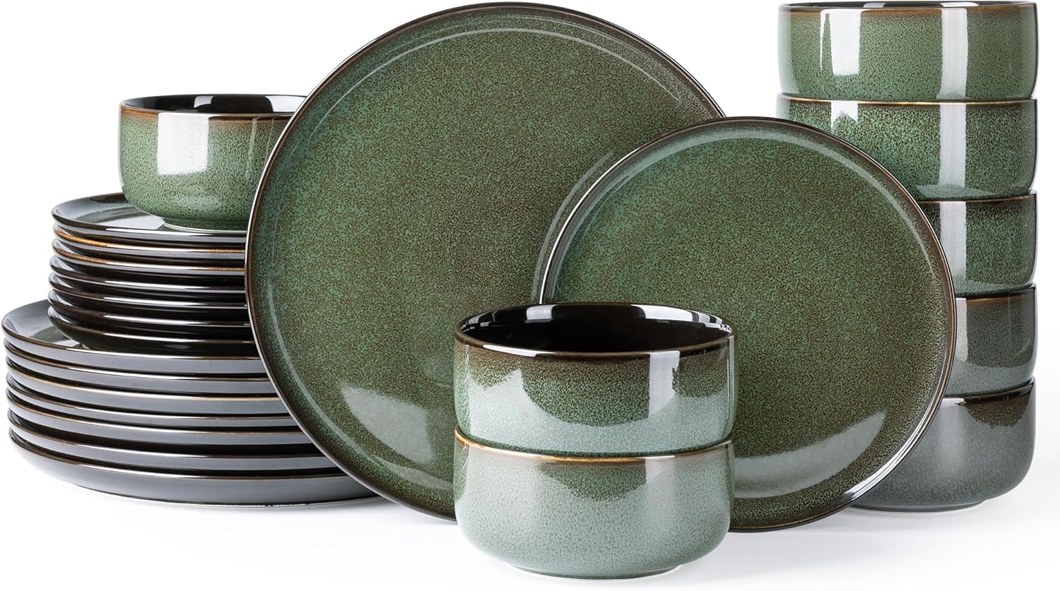 LERATIO Ceramic Dinnerware Set for 8 - Stylish and Durable
