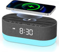 HOUSBAY Sound Machine with Alarm Clock - Dual Speakers & 10W Charger