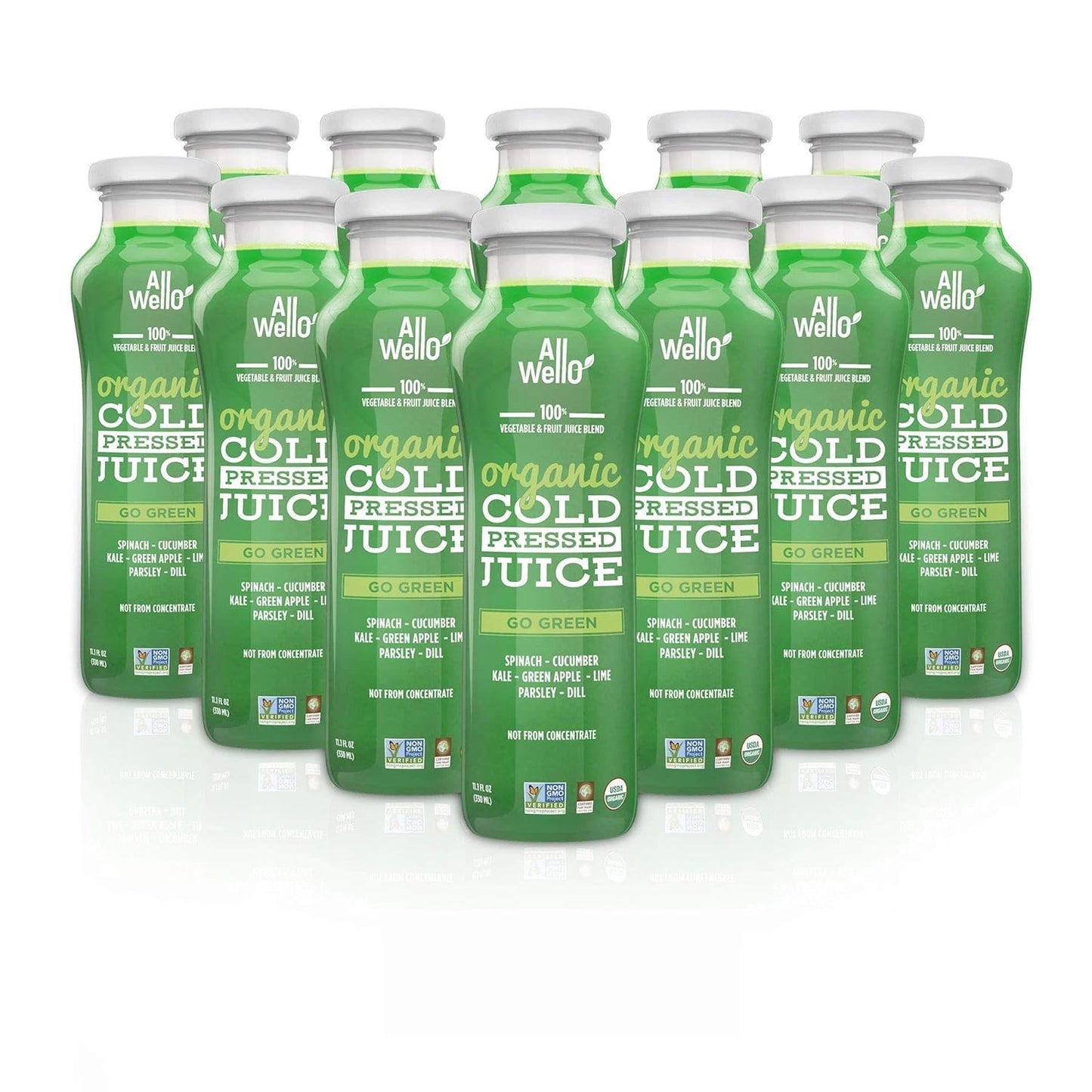 ALLWELLO Organic Cold Pressed Juice Drinks for Detox & Health