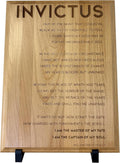 Etched Invictus Poem Plaque William Ernest Henley Wall Art - Inspiring