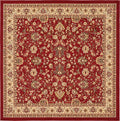 Unique Loom Burgundy Cream Area Rug from Sialk Hill Collection
