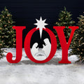46in Outdoor JOY Nativity Yard Decoration - Weather Resistant Holiday