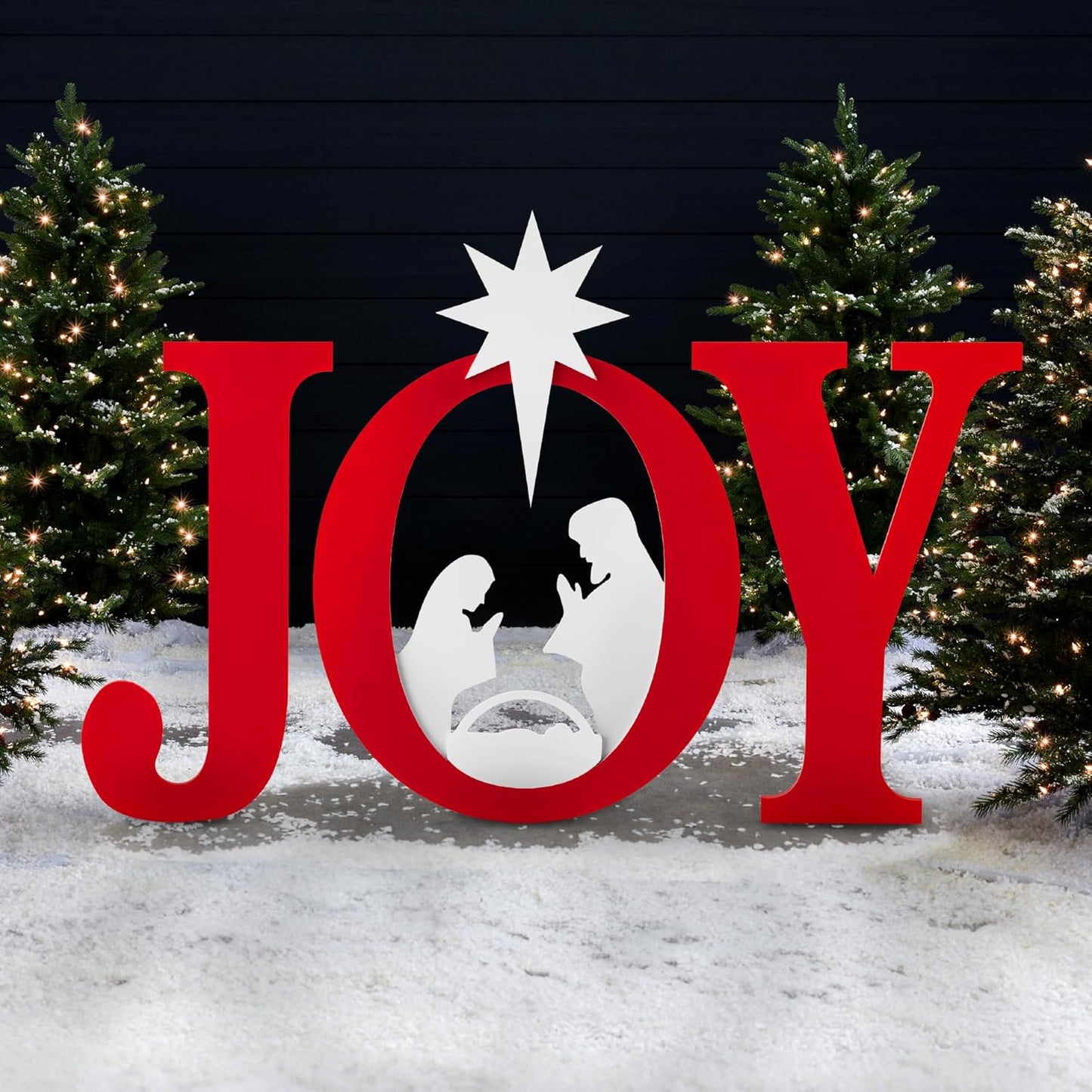 46in Outdoor JOY Christmas Nativity Decoration for Your Yard