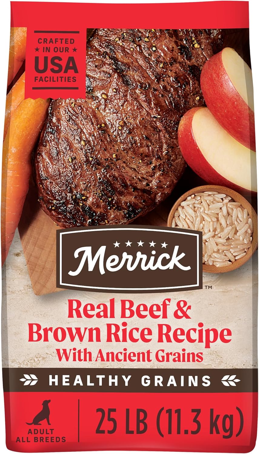 Merrick Healthy Grains Premium Adult Dry Dog Food with Beef