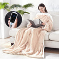 Wearable Electric Blanket 50 x 70 in Beige with Foot Pocket - Warm