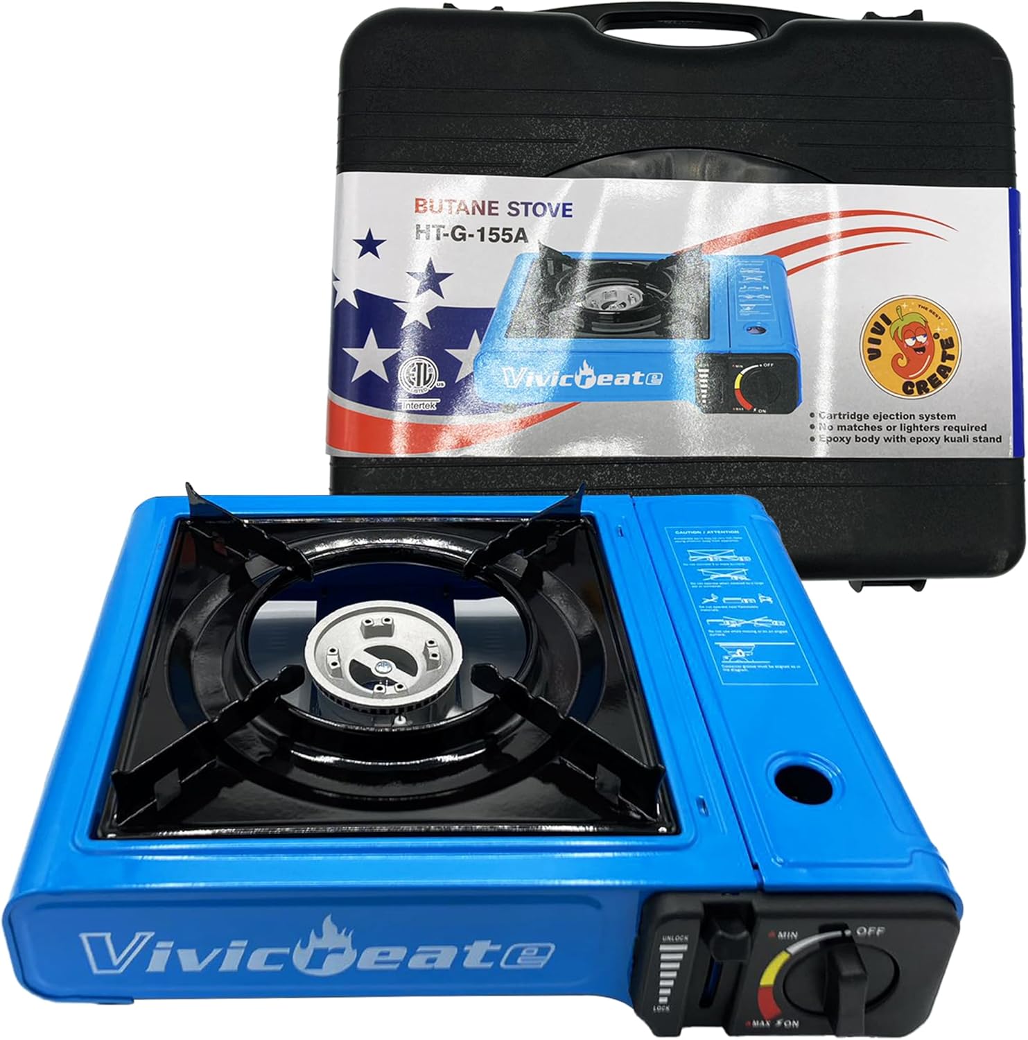 Vivicreate 7000 BTU Portable Butane Stove - Korean BBQ Delight!