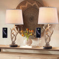 Dungoo Rustic Western Lamp Set of 2 - 26ft Farmhouse Table Lamps