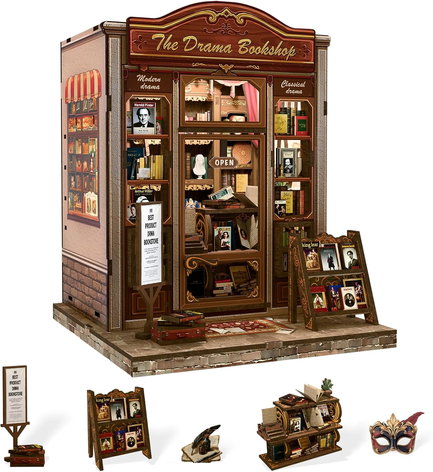 CUTEBEE Book Nook Kit - DIY Miniature House for Adults
