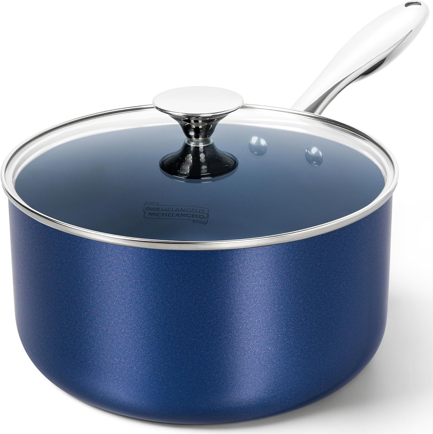 MICHELANGELO 4 Quart Nonstick Ceramic Saucepan with Lid
