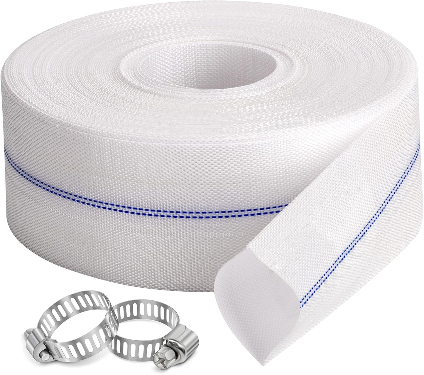 Pool Backwash Hose 3in x 100ft - Flexible Lightweight Drain Pipe