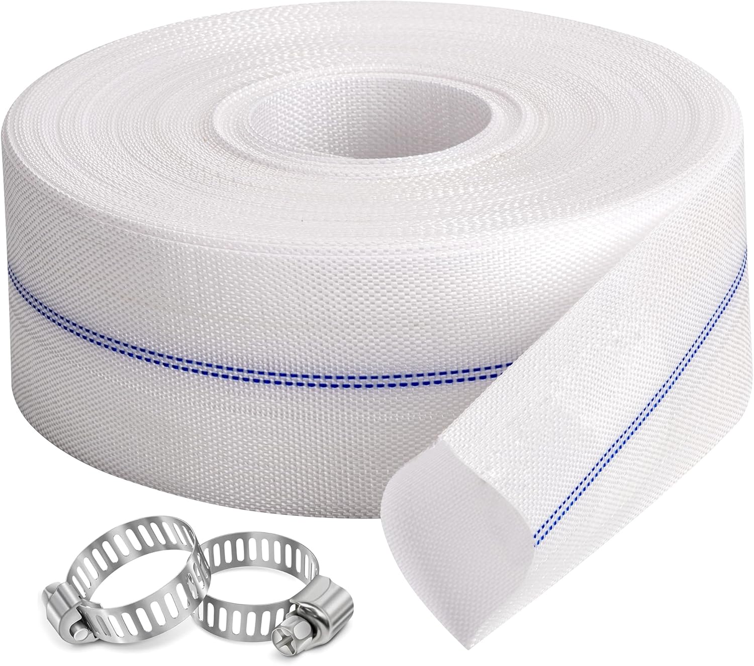 Pool Backwash Hose 3in x 100ft - Flexible Lightweight Drain Pipe
