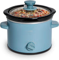 COOK WITH COLOR 2QT Mini Electric Round Slow Cooker - Compact 2-Quart