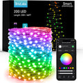 BrizLabs Smart Christmas Lights 66ft 200 LED Color Changing - Voice