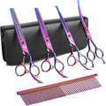 7 in Dog Grooming Scissors Kit Multicolour - Complete Grooming Set