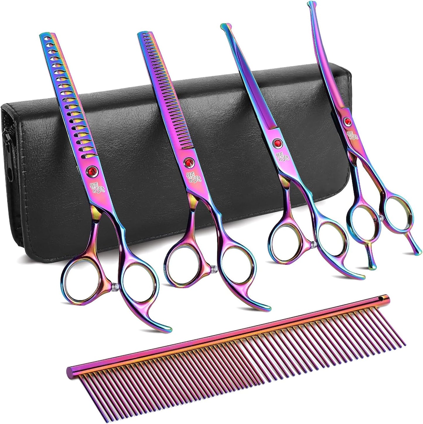 7 Inch Dog Grooming Scissors Kit for Professional Pet Care