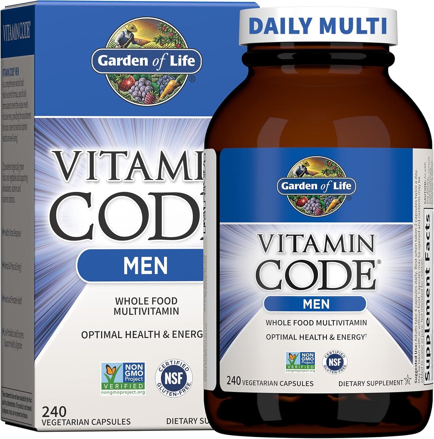 Garden of Life Vitamin Code Whole Food Multivitamin for Men