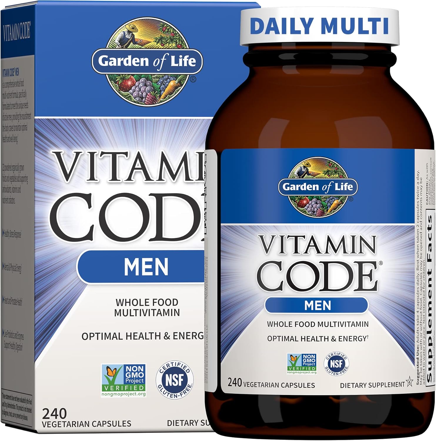Garden of Life Vitamin Code Whole Food Multivitamin for Men