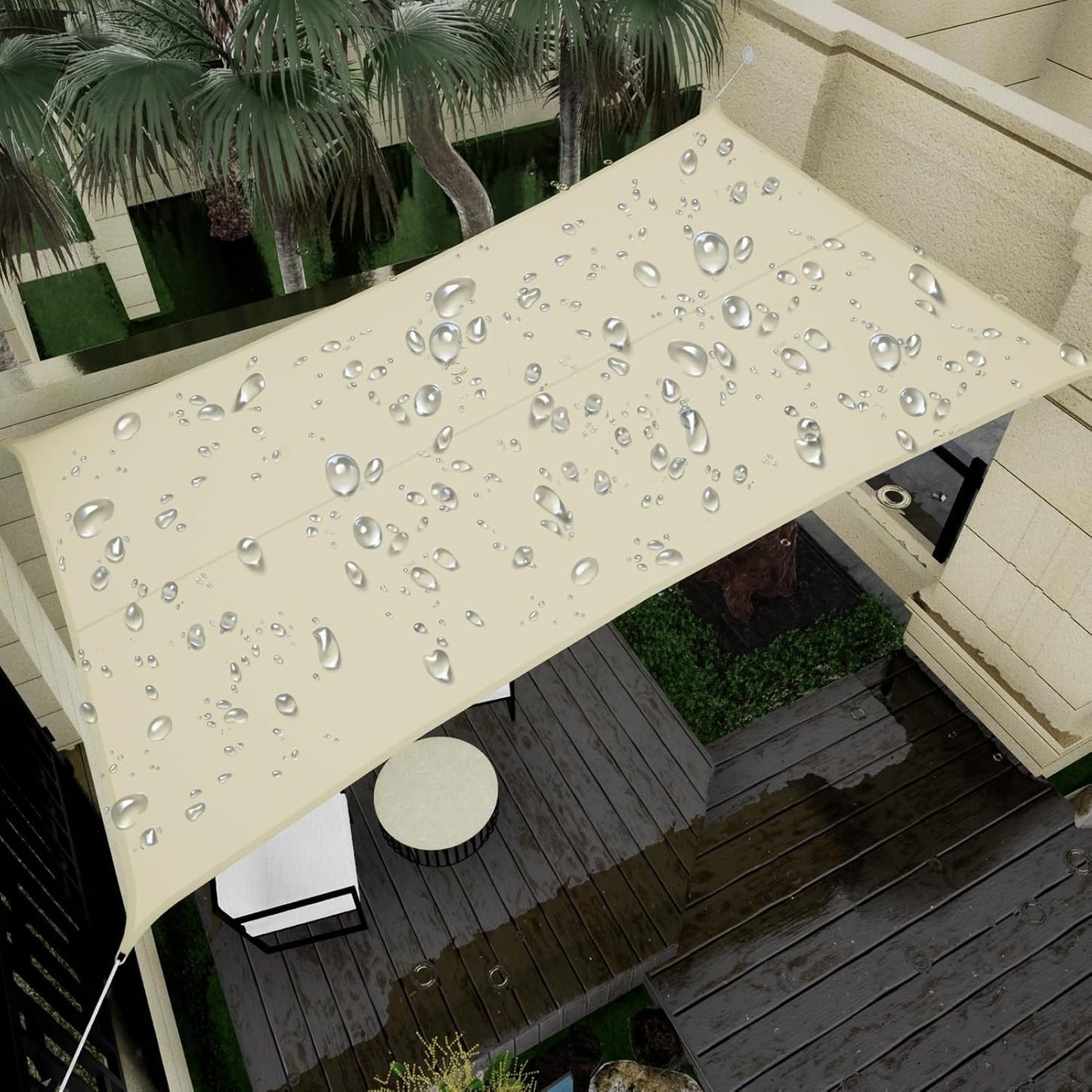 Waterproof Sun Shade Sail 10ft x 13ft for Outdoor Patio Garden
