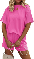Ekouaer Womens Pajama Sets Short Sleeve Lounge Sets - Soft 2 Piece PJs
