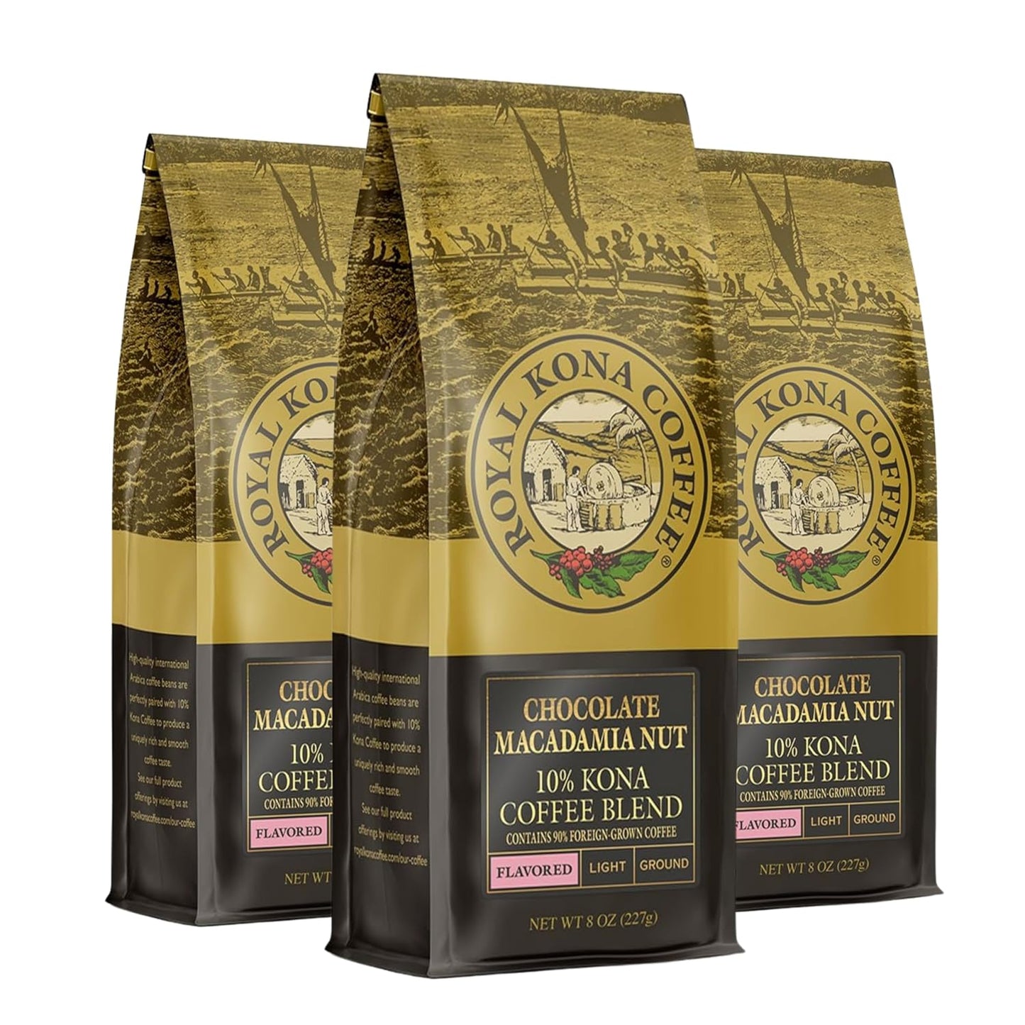 Royal Kona 10% Kona Coffee Blend with Chocolate Macadamia Flavor