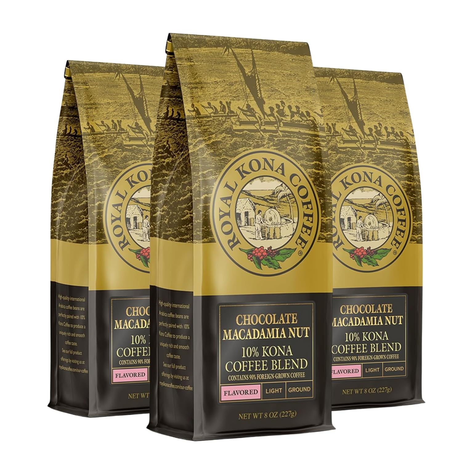 Royal Kona 10% Kona Coffee Blend with Chocolate Macadamia Flavor