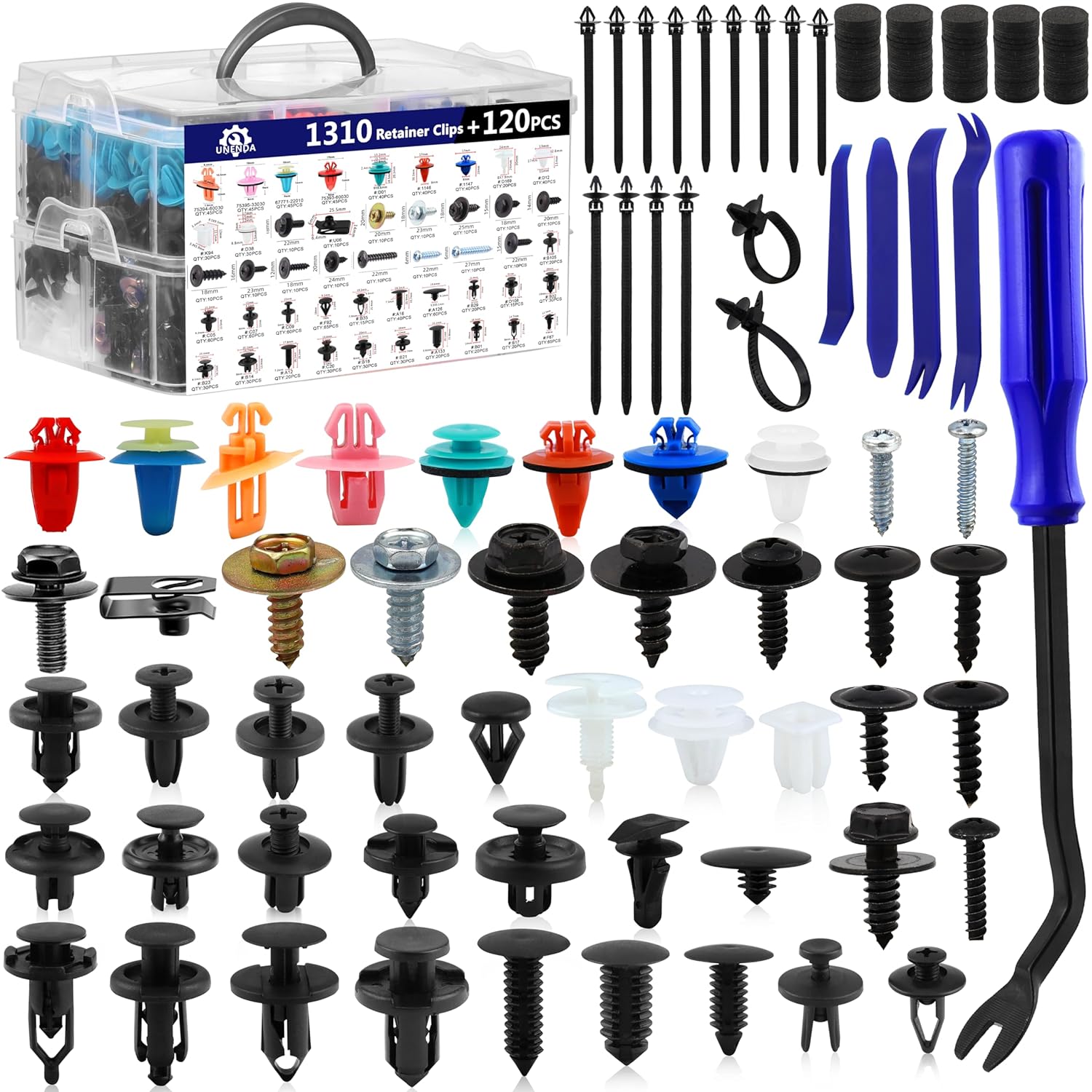 Car Push Retainer Clips Screws 1430PCS Auto Fasteners Kit