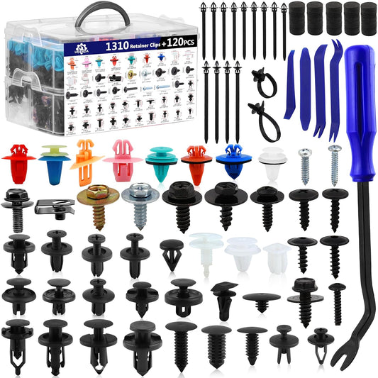 Car Push Retainer Clips Screws 1430PCS Auto Fasteners Kit