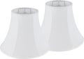 White Ivory Bell Lamp Shades Set of 2 for Table and Bedside Lamps
