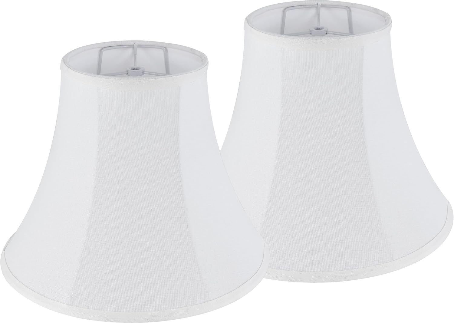 White Ivory Bell Lamp Shades Set of 2 for Table and Bedside Lamps