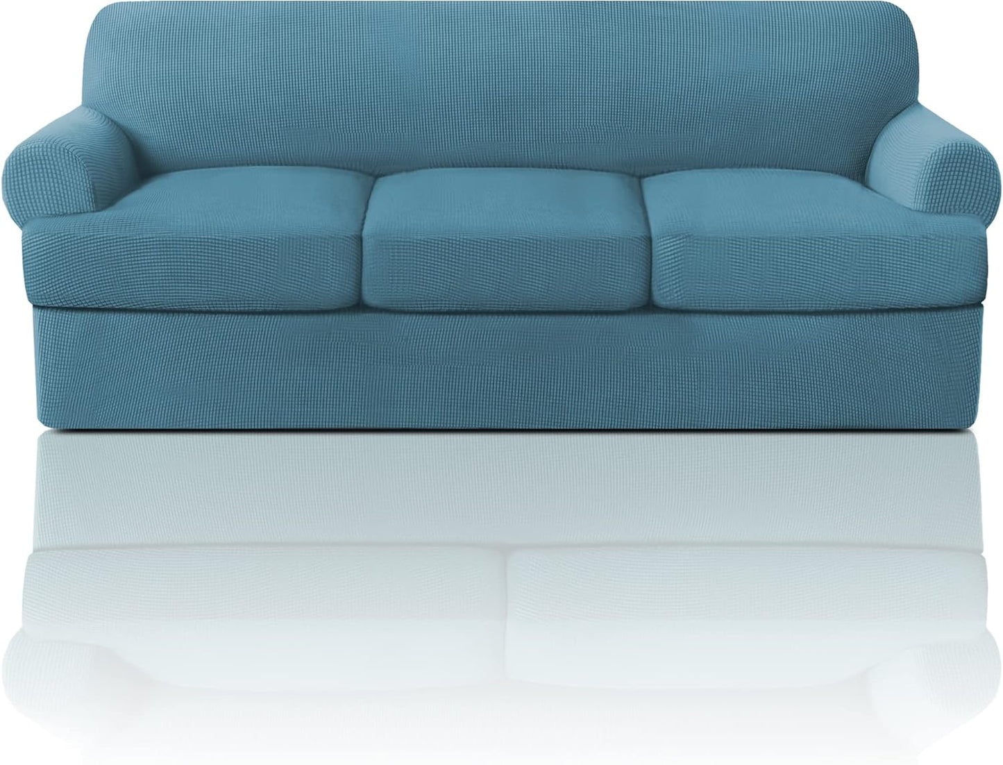 PrinceDeco T Cushion Sofa Slipcover for Couch, Soft & Washable