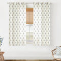 63 in Sheer Curtains Blue Green Floral Panels - Light Filtering
