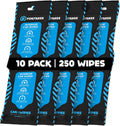 Fortress Car Interior Wipes 25 ct Pack of 10 - Travel Size Cleaner