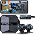 Vantrue F1 Motorcycle 4K Dash Cam Front and Rear - Dual 4K/1080P