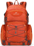 40L Waterproof Hiking Backpack for Men and Women - Orange Daypack