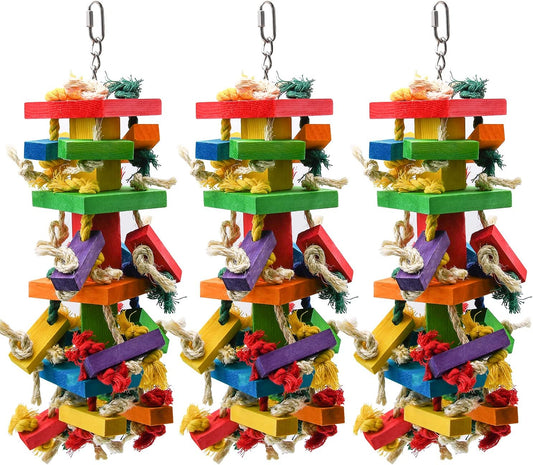 Large Parrot Toy Set for Macaws and African Grey Birds