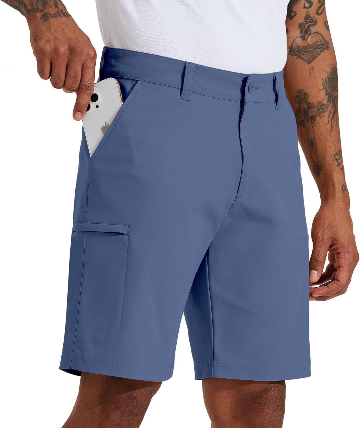 Willit Men's Golf Shorts 10in Stretch Quick Dry Cargo Shorts