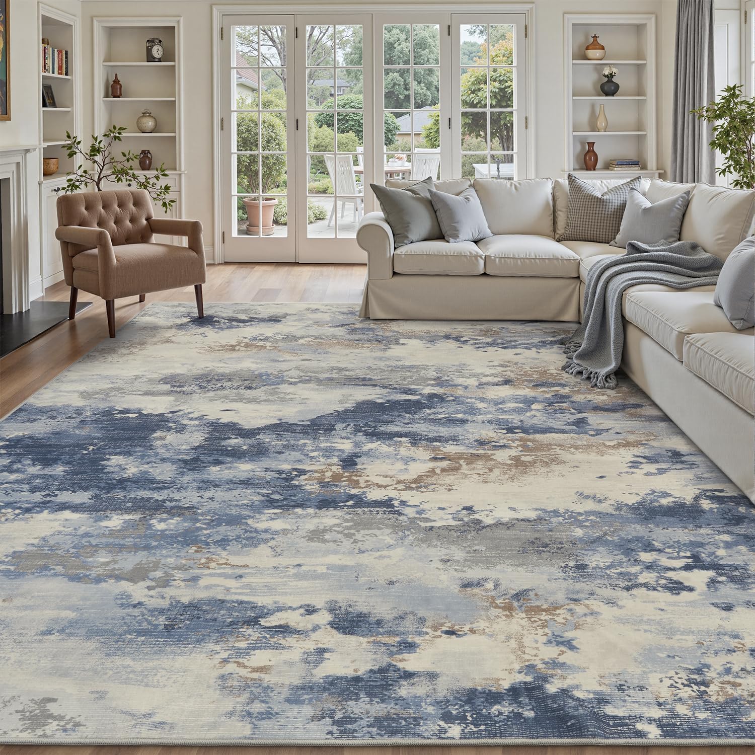 8x10 Washable Area Rugs for Living Room and Bedroom Decor