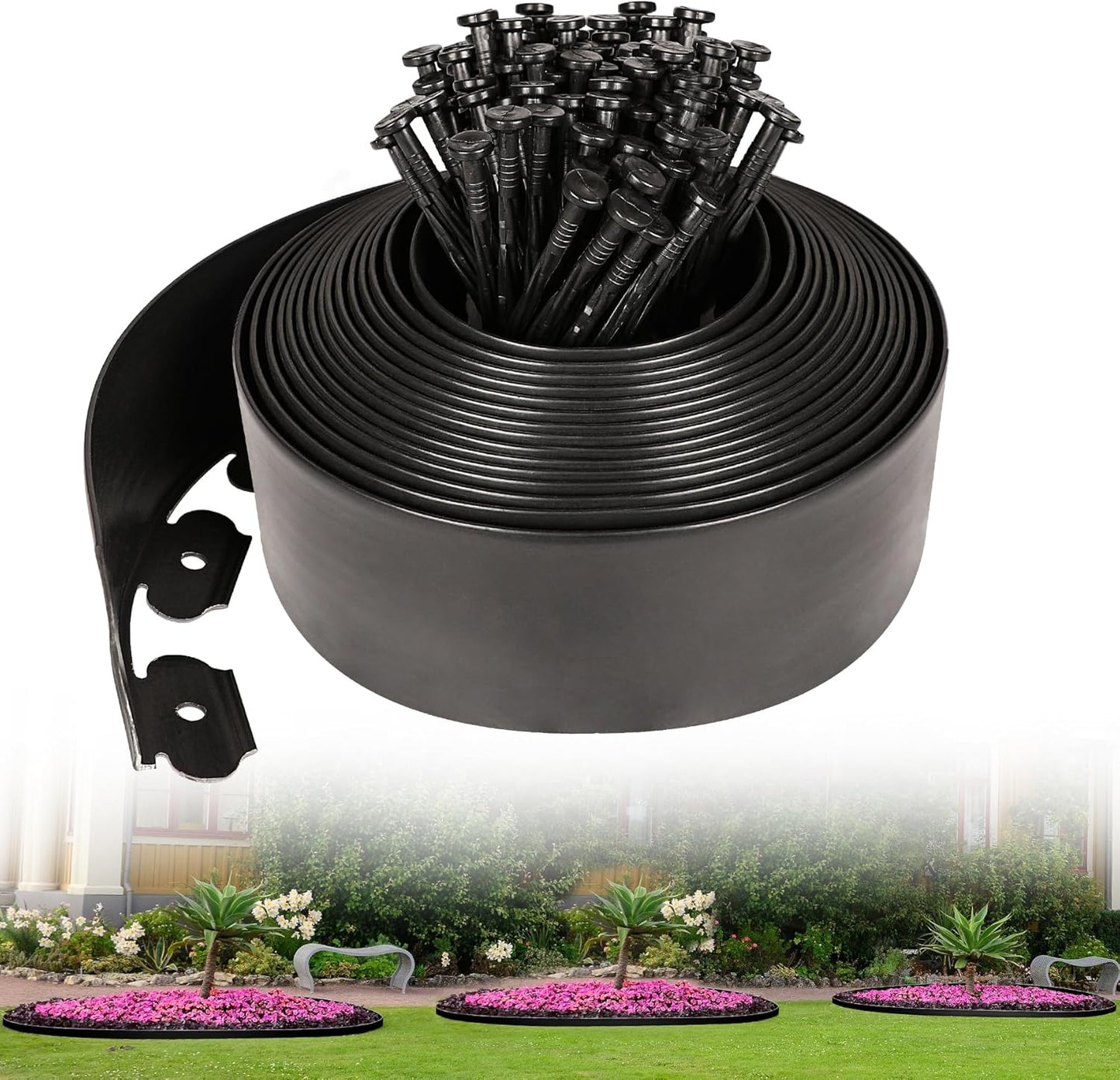 4 Inch Tall Garden Edging Border 33FT for Landscaping Needs