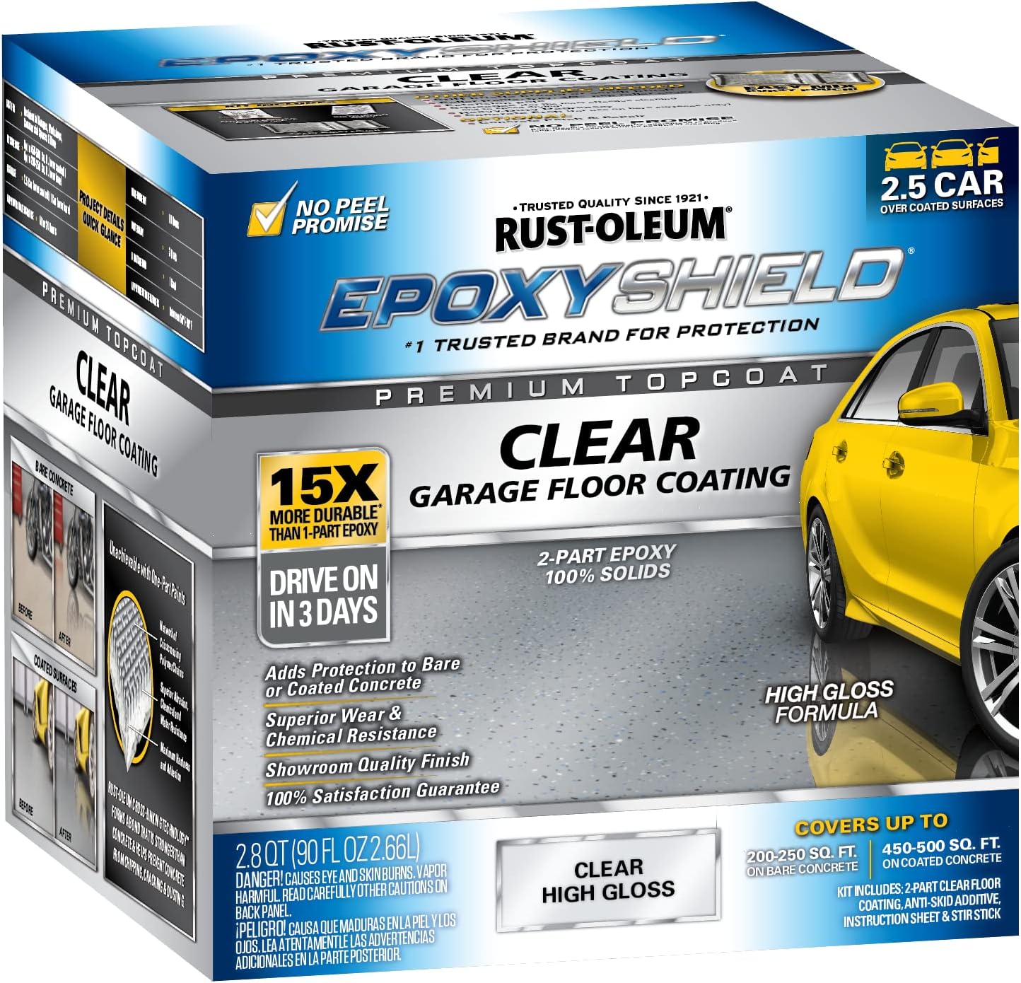Rust-Oleum EPOXYSHIELD Clear Garage Floor Coating Kit Review