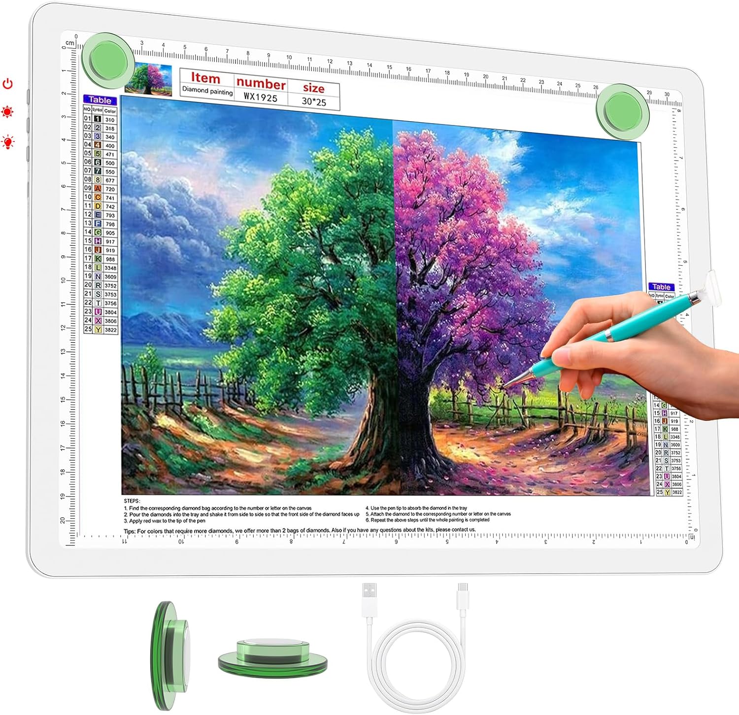 Phylosal Rechargeable A4 LED Light Pad for Diamond Painting